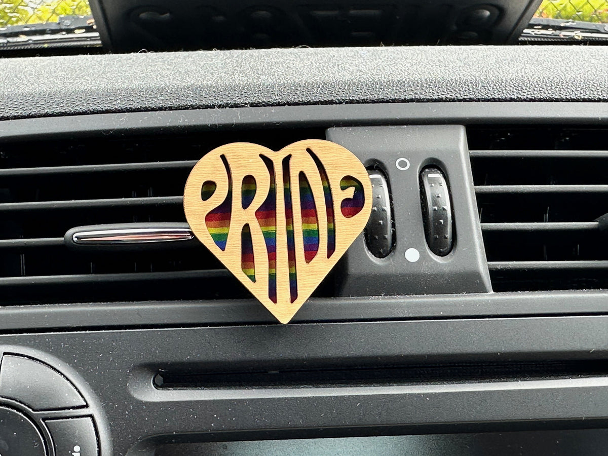 Pride Heart Car Vent Air Freshener Essential Oil Diffuser Gift For Gay Pride