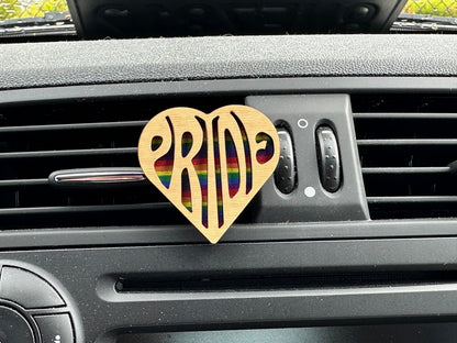 Pride Heart Car Vent Air Freshener Essential Oil Diffuser Gift For Gay Pride