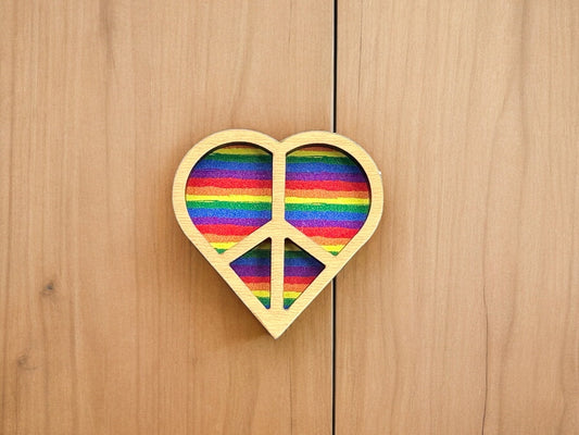 Rainbow Peace Heart Car Vent Essential Oil Diffuser Air Freshener Gay Pride Gift